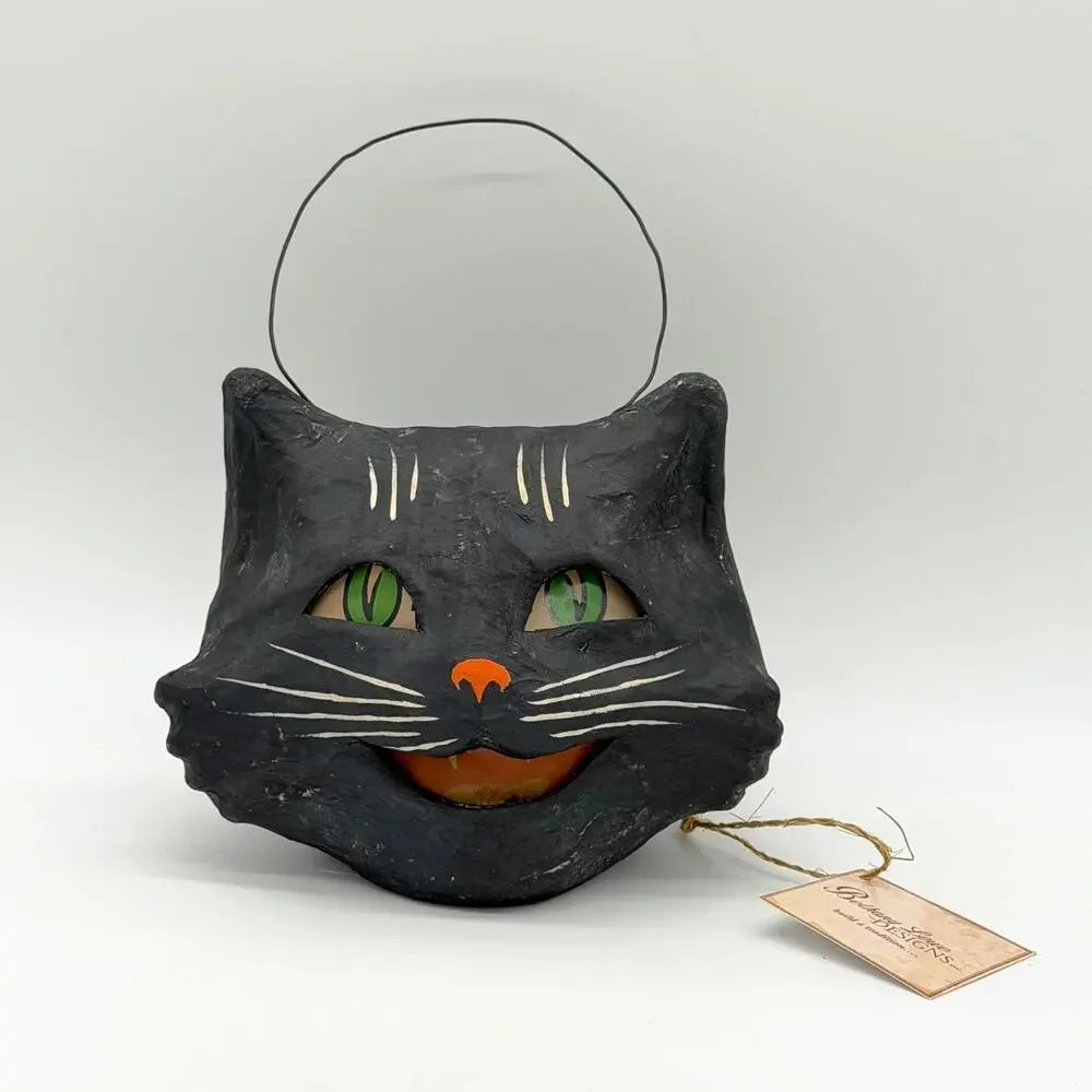 Bethany Lowe Vintage Happy Cat Bucket Halloween TJ8661 NEW